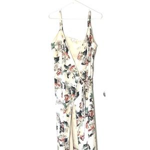 Wilfred floral wrap dress sleeveless knee length